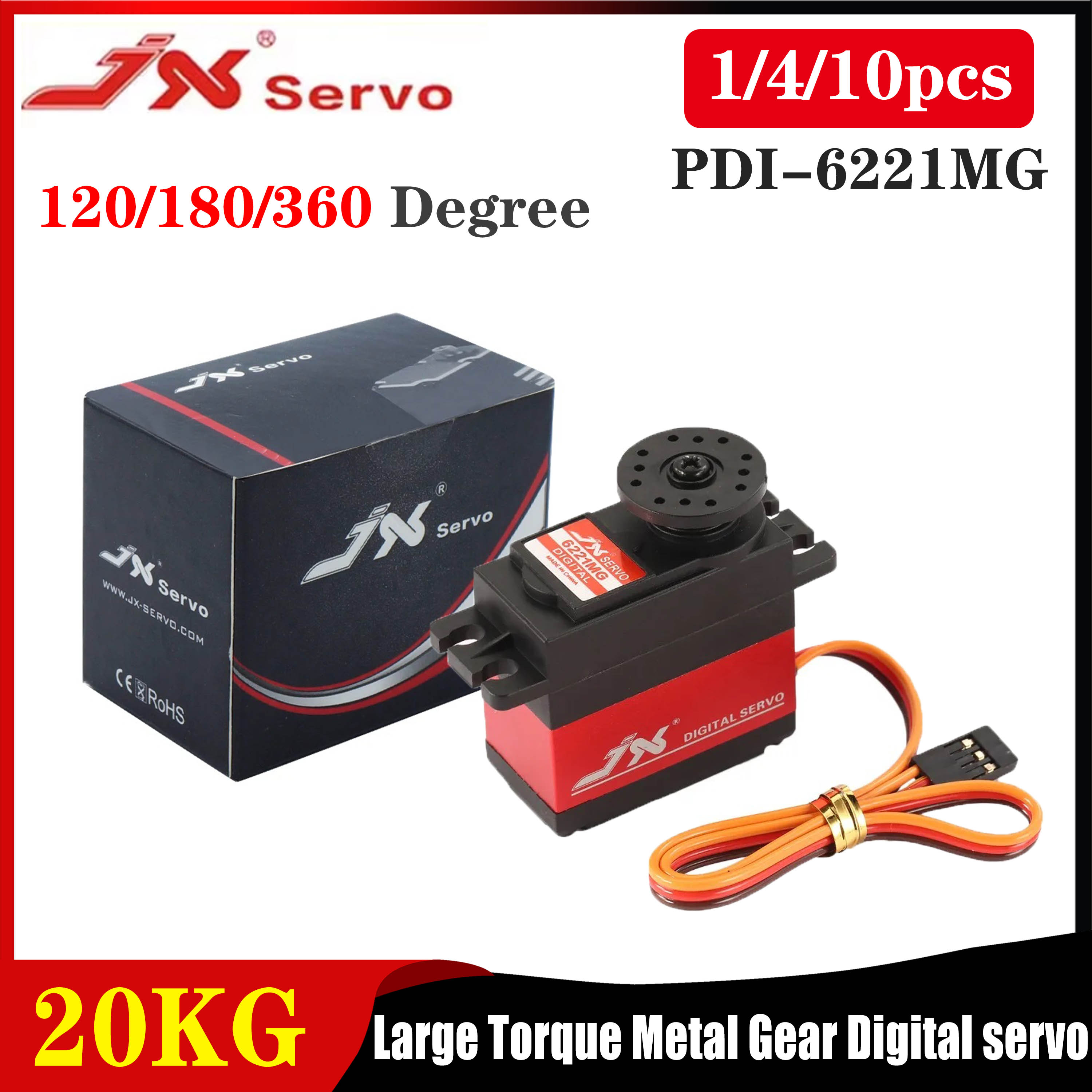 Rc Helicopter Large - JX PDI-6221MG 20KG Large Torque Metal