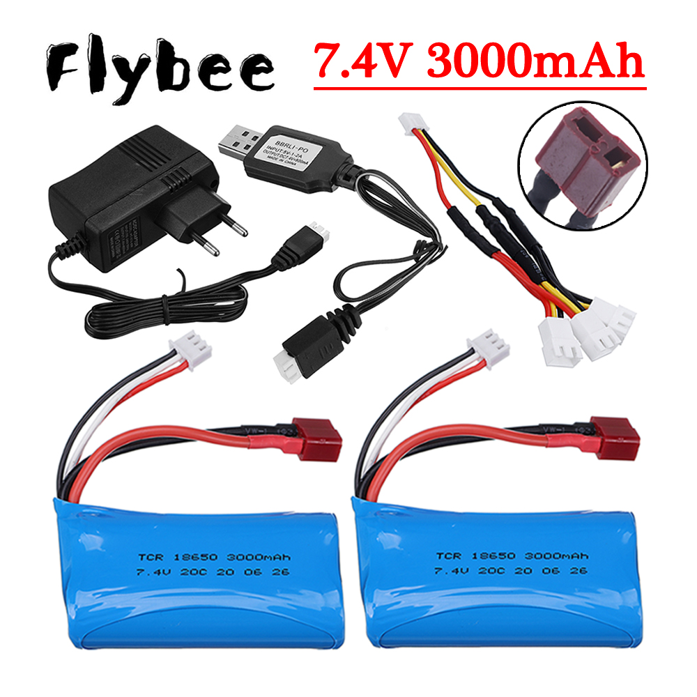 Rc Helicopter Charger - 7.4V 3000mAh Li-ion Battery for Q46