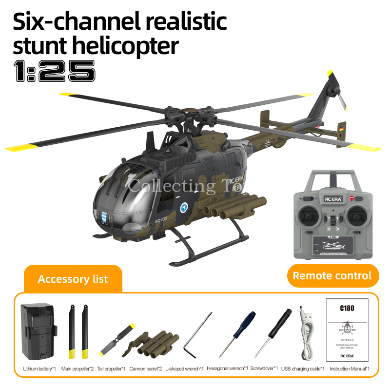 Rc Era C180 Bo105 1/25 Scale 6 - Rc Helicopter Gyro ulasan dan harga