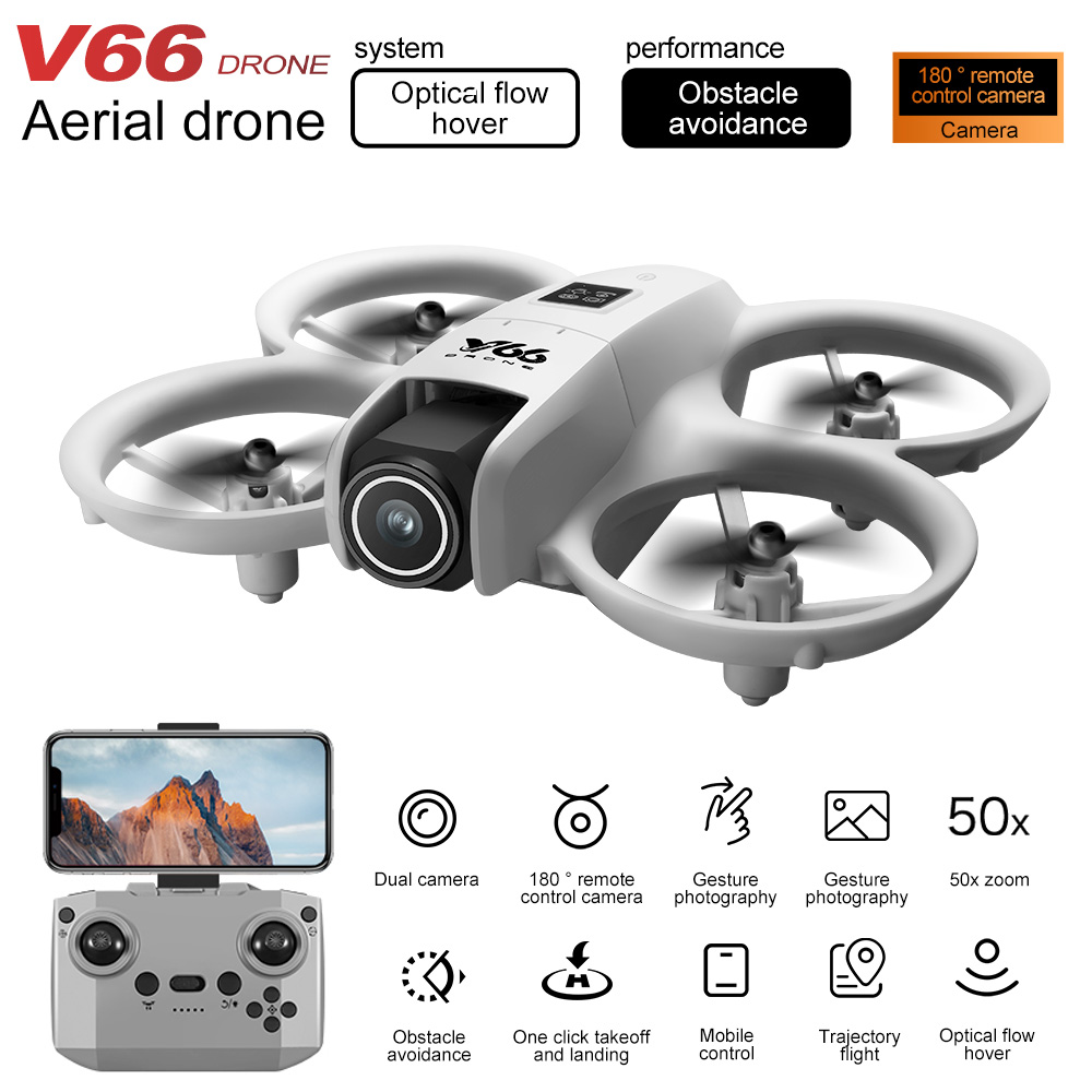 New V66 Mini Drone HD Camera 4 - Rc Helicopter Case ulasan dan harga