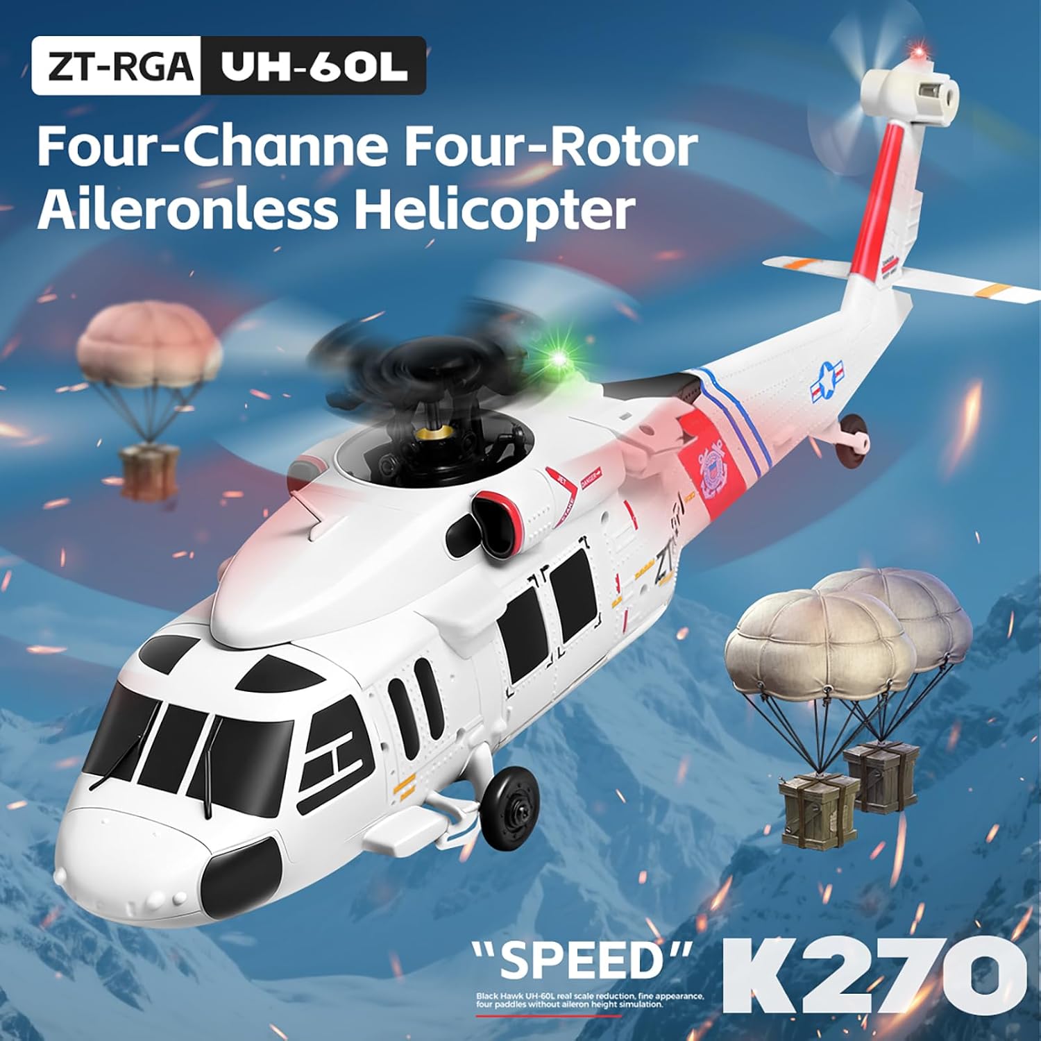 WLtoys K270 RC Helicopter UH-6 - Rc Helicopter Large ulasan dan harga