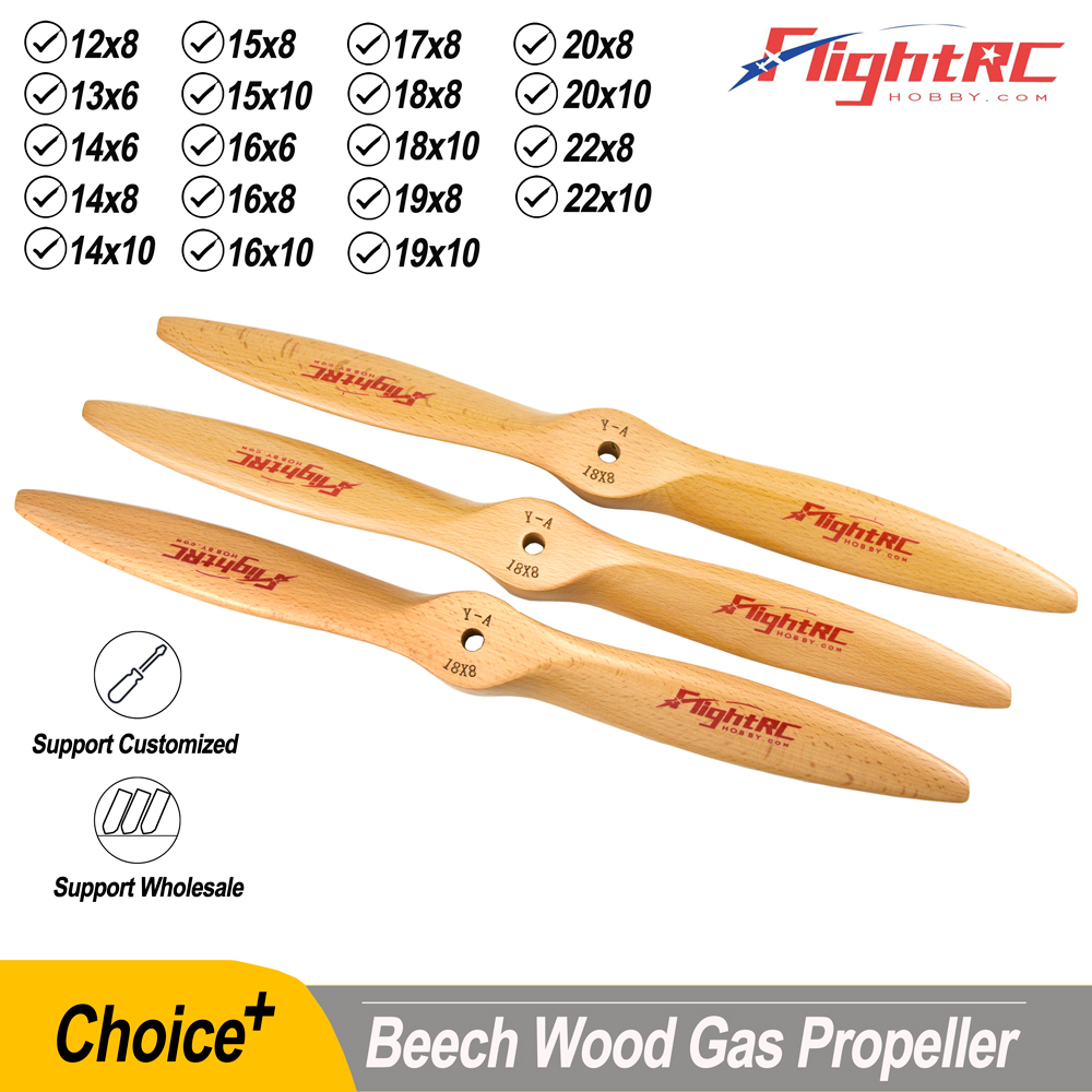 1Pc Wooden Beech Propeller CW  - Rc Helicopter Bag ulasan dan harga
