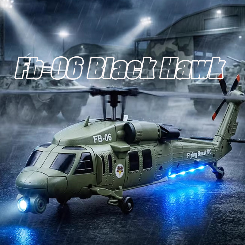 FB-06 Black Hawk Remote Contro - Rc Helicopter Gyro ulasan dan harga